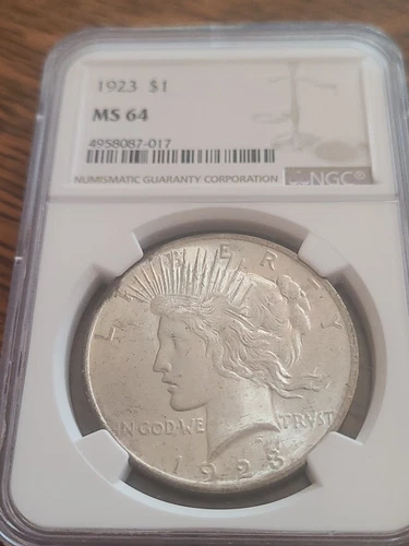 1923 P Peace Silver Dollar MS64 NGC Unknown VAM