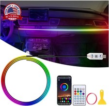 Acrylic LED Lights for Car, 43.3in RGB Strip Light Car LED Lights Interior with