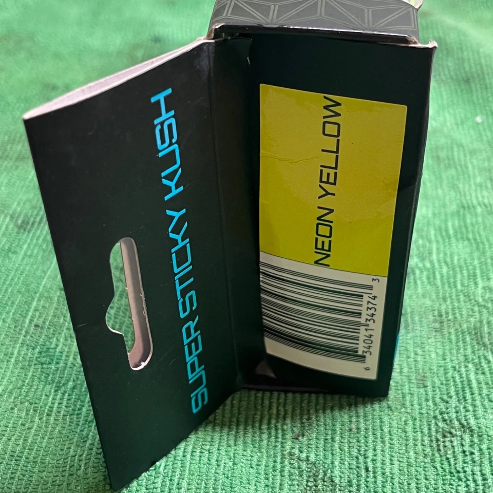 SUPACAZ Super Sticky Kush Handlebar Bar Tape - Neon Yellow w/ bar end plugs - Image 2 of 2