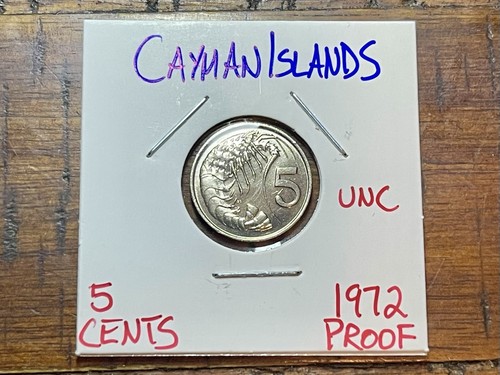 Cayman Islands 🇰🇾 1972 PROOF 5 Cents (UNC) ONLY 12,000 MINTED! No Reserve!