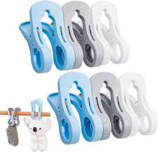 Mollette Grandi Plastica, 6 Pezzi Mollette per Asciugamani Da Spiaggia, Grandi C