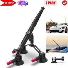 Triple Suction Cup Car Mount for Insta360 X5 X4 GoPro DJI OSMO 360 Cameras
