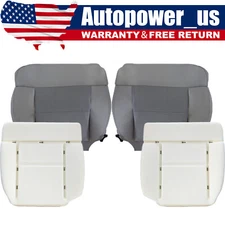 For 2004-2008 Ford F150 XLT STX Front Bottom Cloth Seat Cover Flint Gray & Foam