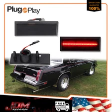 For 81-88 Oldsmobile Cutlass 442 Smoke Lens Red LED Rear Side Marker Lights 2PCS