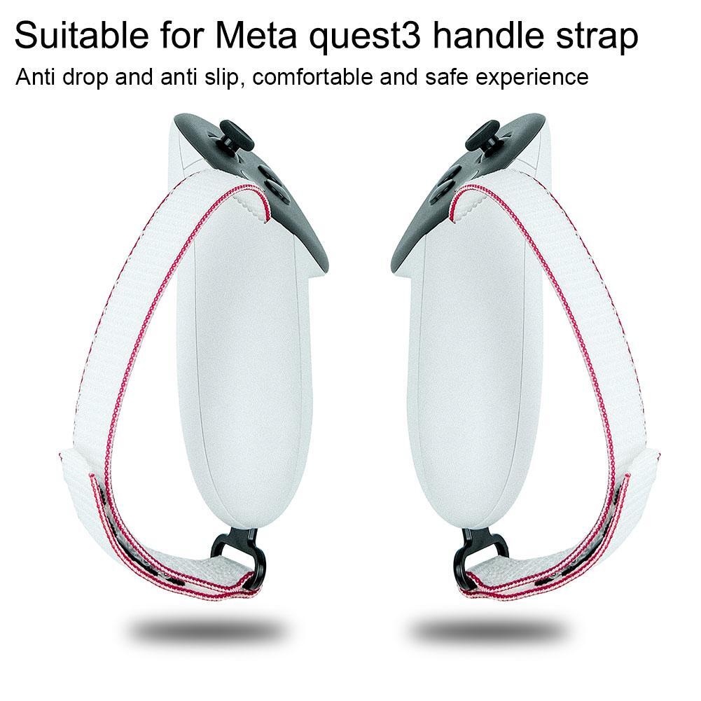 Meta 3 VR Headset Controller Silicone Grip Cover with Strap - New-image