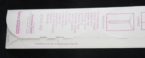 Talon Polyester Coil Zipper 9 Inch Color 105 Gray Grey Vintage 1978 FREE SHIP - Picture 4 of 4