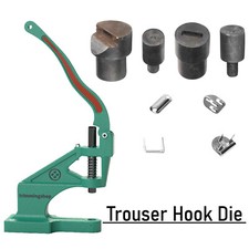 Trouser Hook & Bar Fixing Die 10/11mm Set for Universal Green Hand Press Machine