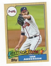 2022 TOPPS BASEBALL 1987 FUTURE STARS BOX TOPPER IAN ANDERSON BRAVES #87FS-3