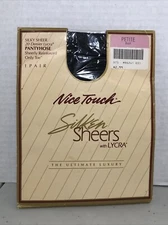 Nice Touch Pantyhose Silken Sheets Petite Black Lycra