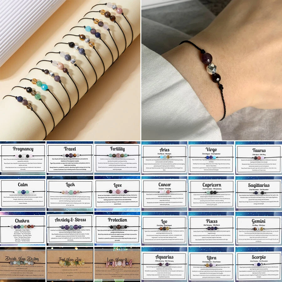 Wholesale Healing Crystal Bracelet Energy Chakra bracelet Luck Love Jewelry Gift