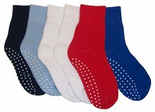 NICE CAPS Little And Big Boys 6 Pack Crew Socks Cotton/Spandex Assortment