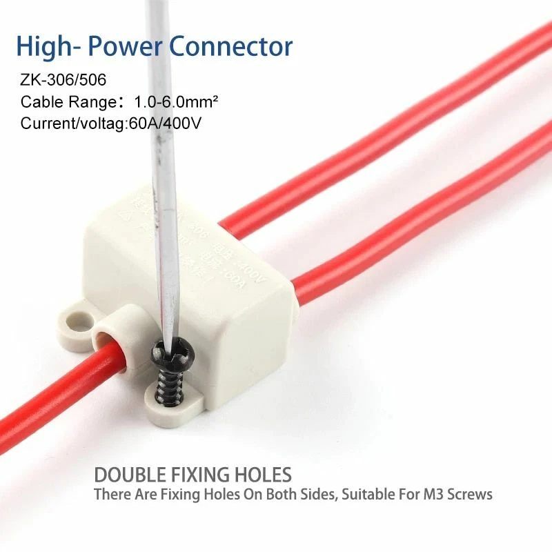 Wire Connector Terminal Block 60A/400V Junction Box Electric Cable Splitter  | eBay