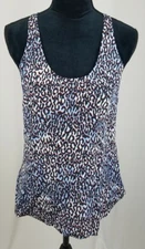 Joie women XS electric leopard drew B pocket tank top racerback sleeveless