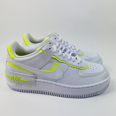 Nike Air Force 1 Shadow Women's Shoes White Lemon Venom CI0919-104 Sz 8.5  No Lid | eBay