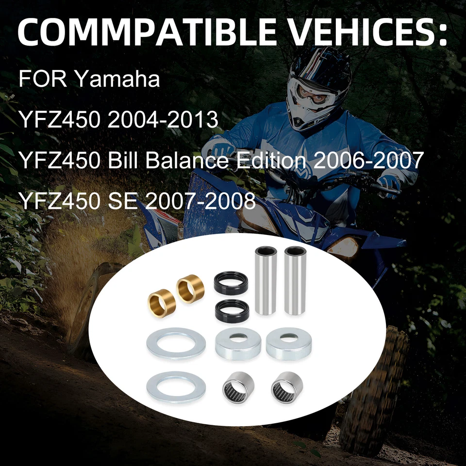 Kit de reconstrucción de sello de cojinete de brazo oscilante 2004-2013 para Yamaha YFZ450 YFZ450V YFZ450SE Foto 4 de 4