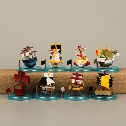 8pcs/set One Piece Mini Pirate Ship Action Figures - Picture 2 of 6