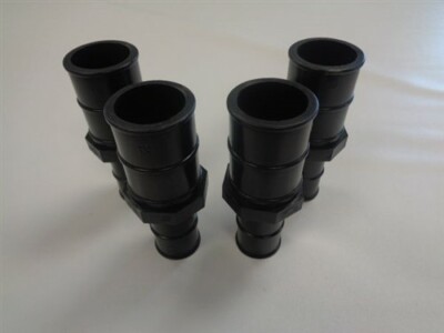 TUBE FITTING SET OF (4) PLASTIC BLACK 5 1/2'' X 2'' X 1 1/2'' MARINE BOAT