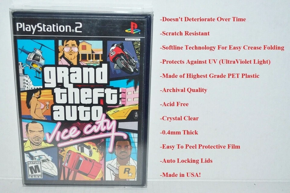 50 Plastic Game Protectors Cases Sleeves Display Box For Sony PlayStation 2 PS2 - Image 2 of 4