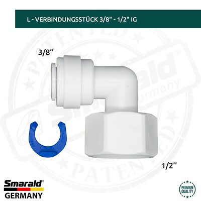 Steckverbinder 3/8''  Easy&Quick - 1/2'' Innengewinde f. Wasserfilter Umkehrosmose