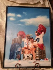 Vintage Contemporary 1980s Something Oil on Canvas Giants Fans and Gen X