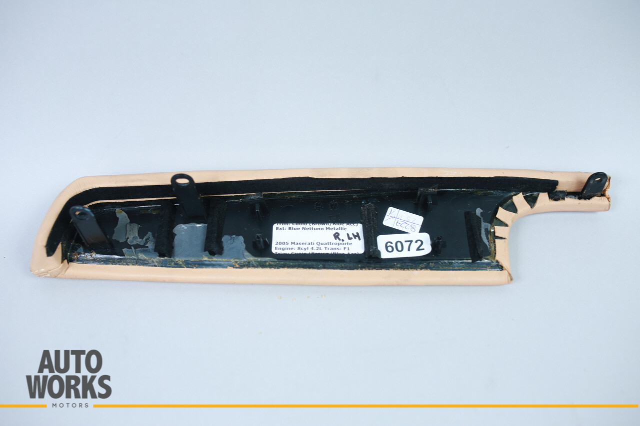 04-08 Maserati Quattroporte M139 Rear Left Side Door Panel Armrest Trim OEM