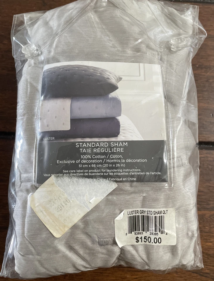 $150 Vera Wang блеск серый 1-PC стандартный стеганая Sham - Изображение 2 из 4