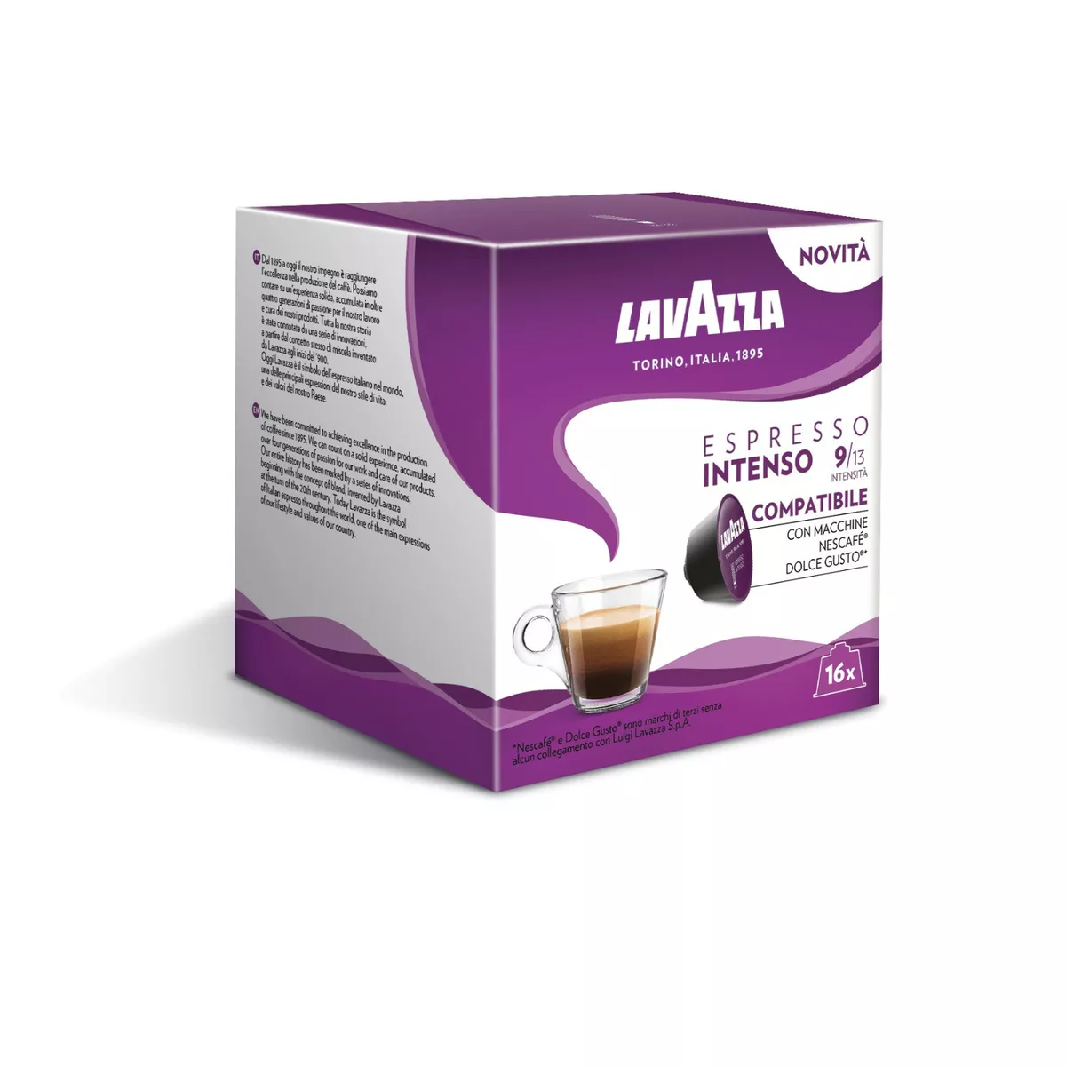 Café capsules Espresso Intenso compatible Dolce Gusto, U (x 16)