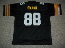 LYNN SWANN Unsigned Custom Pittsburgh Sewn Football Jersey Sizes S-3XL Blk/White