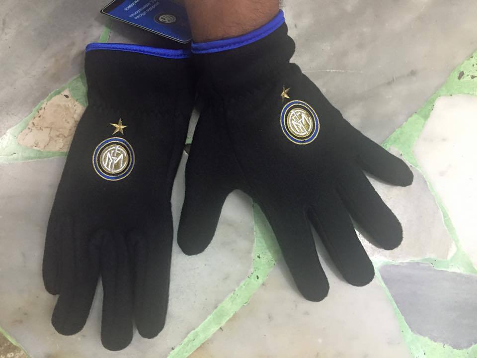 Guanti FC INTER Ufficiali In Pile Pail Invernale Adulto Bambini Ragazzi  Donna