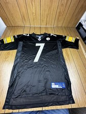 Reebok Pittsburgh Steelers Equipment Roethlisberger 7 Jersey Mens L NFL On Field