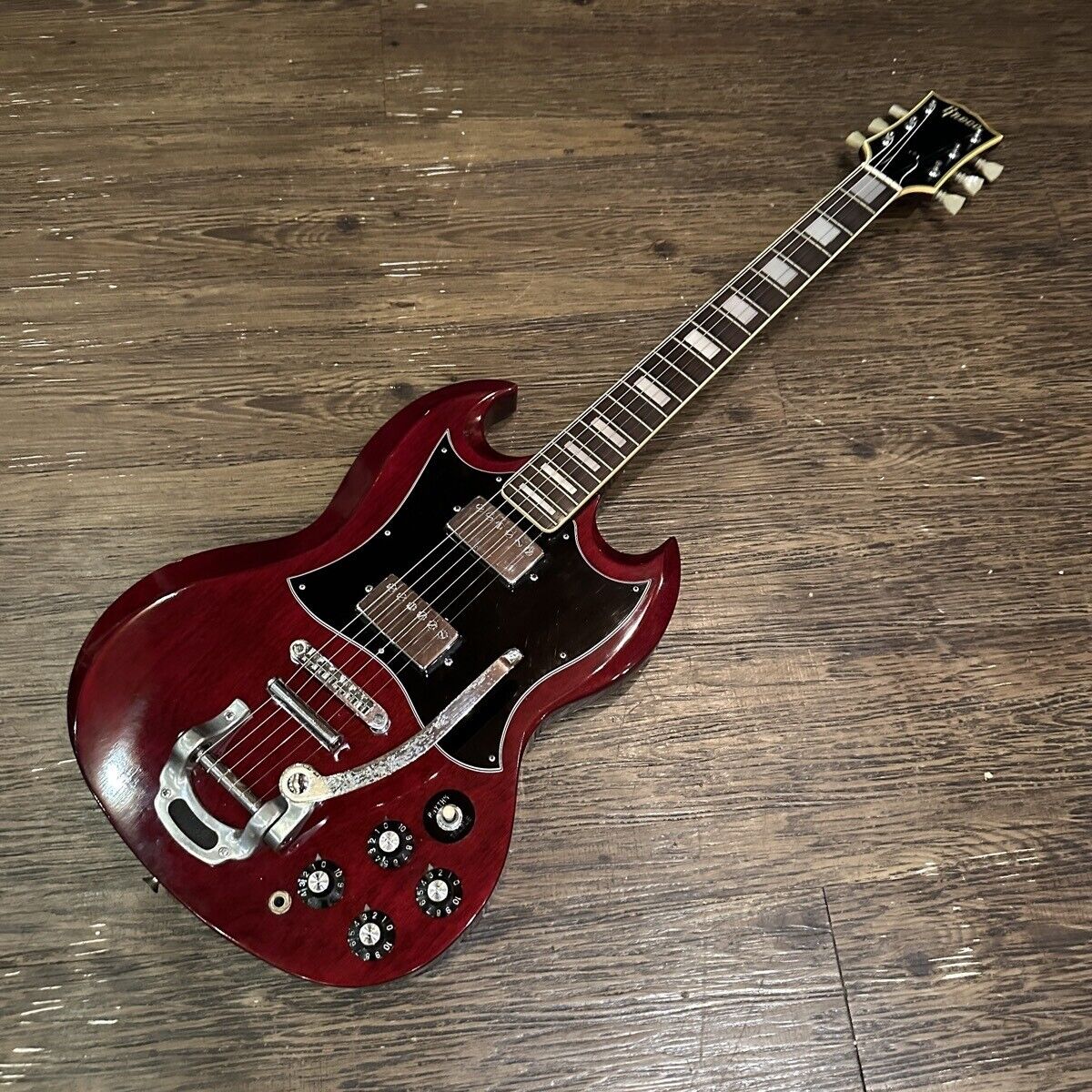 Greco SG-350T Electric Guitar - 1970s Japan Vintage, Bigsby Greco SG-350T Electric Guitar - 1970s Japan Vintage, Bigsby