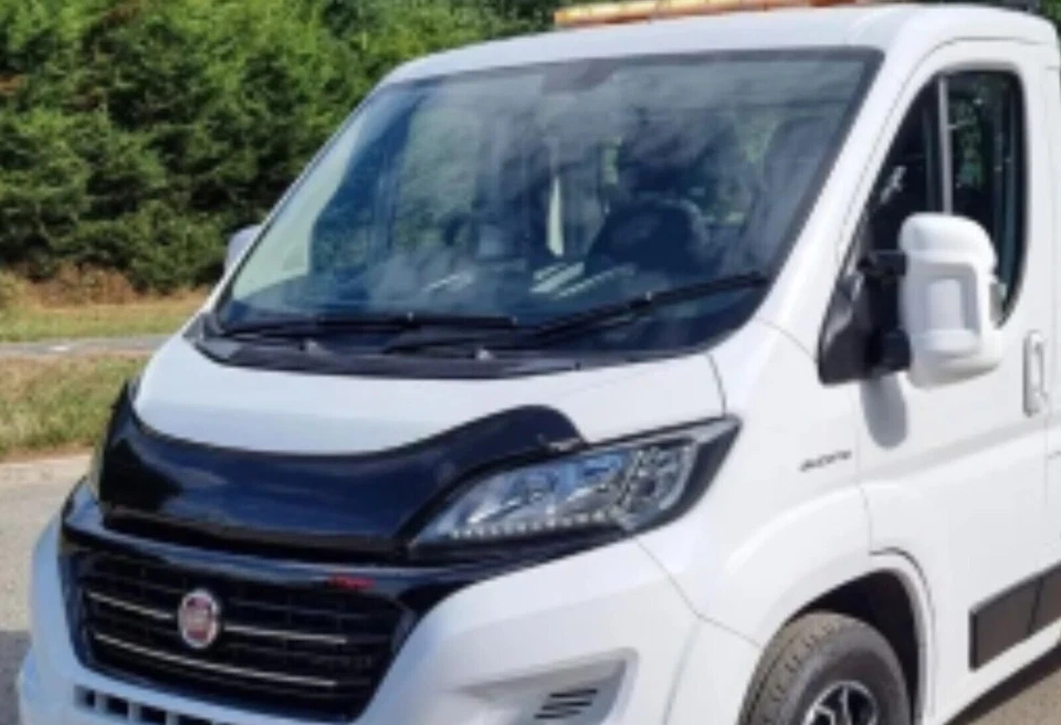 FOR FIAT DUCATO & PEUGEOT BOXER  2014 - 23 BONNET WIND DEFLECTOR PROTECTOR GUARD - Image 2 of 4