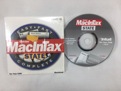Used 1998 Quicken MacInTax State in orig sleeve. Complete Multi-State 40 CD disc - Picture 3 of 3