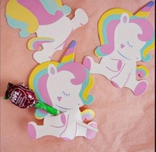 50 Pezzi Unicorno Lecca Lecca Lecca Lecca Porta Lecca Regalo Festa Grazie Compleanno Caramelle