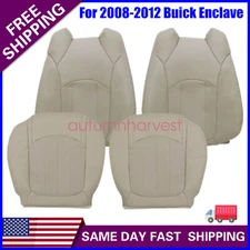 Replacement For 2008-2012 Buick Enclave Front Leather Seat Covers Perforated Tan