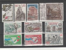 FRANCE - LOT DE TIMBRES OBLITÉRÉS - TB - Héron Virgile École navale Code postal