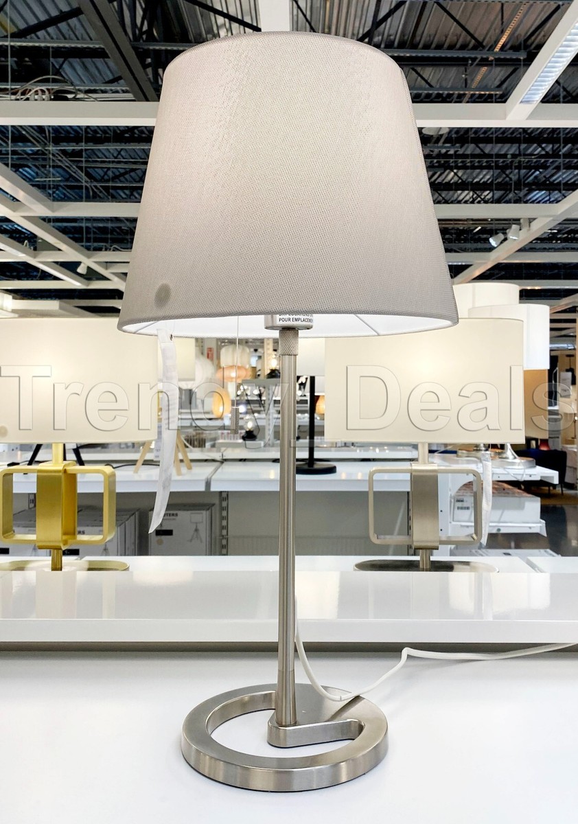 Ikea NYFORS Table Lamp, Adjustable Height, Nickel Plated