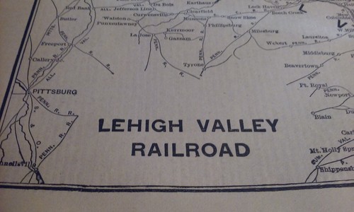 Rara Mappa Ferroviaria 1903 di LEHIGH VALLEY R.R. Routes & It's Connections Penn & NY - Foto 3 di 6