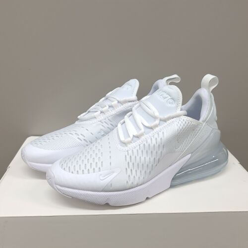 NIKE AIR MAX 270 (GS) "TRIPLE WHITE" (943345 103) YOUTH TRAINERS VARIOUS SIZES . - Afbeelding 1 van 7