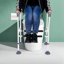 Toilet Safety Rail Bathroom Safety Frame for Elderly Grab Bar Support Adjustable