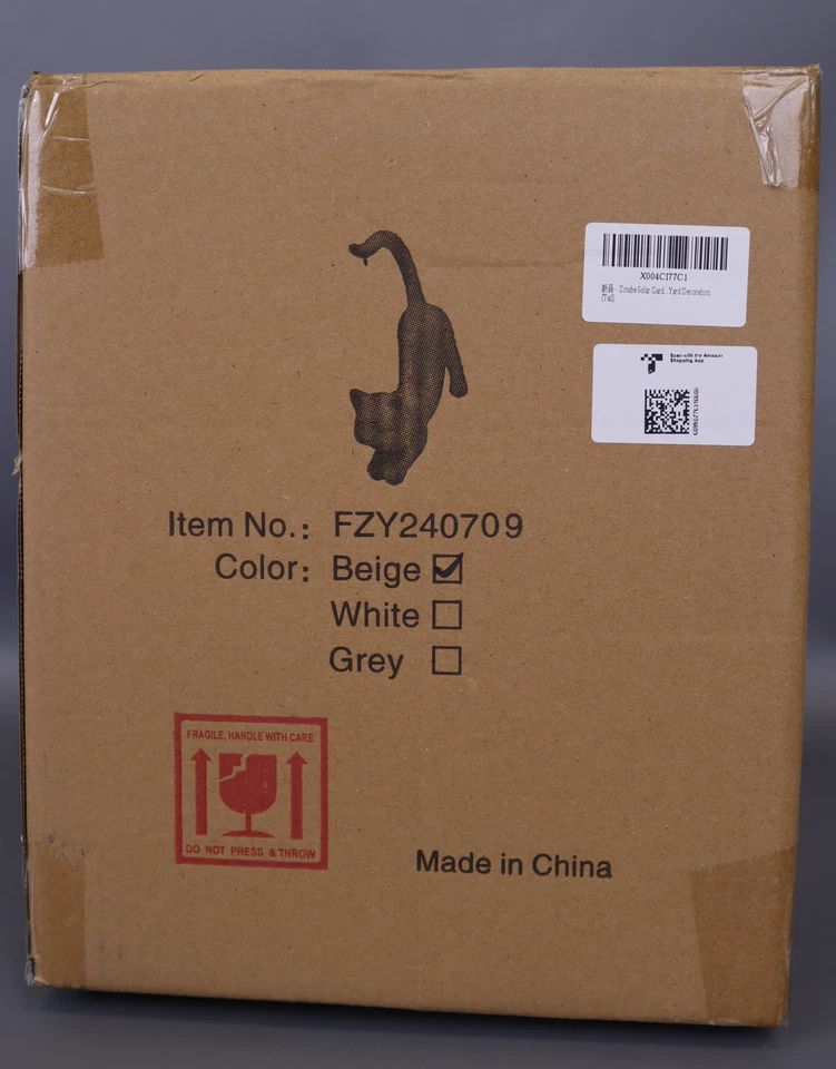 Solar Cat Garden Statue 10 Inch Porch Patio Decor forOutsideYard Decoration Out - Image 4 of 4