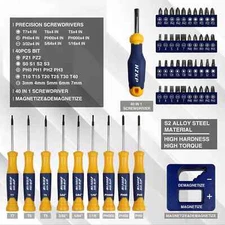 67 PC HAND SMALL PRECISION HOBBIES MAGNETIC SCREWDRIVER TORX SLOTTED BIT SET