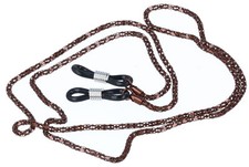 Elegante Brillenkette aus Hochwertigem Metall Gummischlaufe und Stopper | Bronze