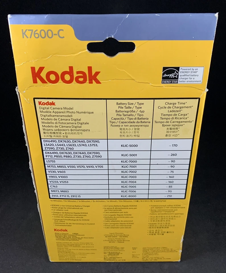 Kit Cargador Batería Universal Kodak Li-Ion K7600-C Foto 3 de 4