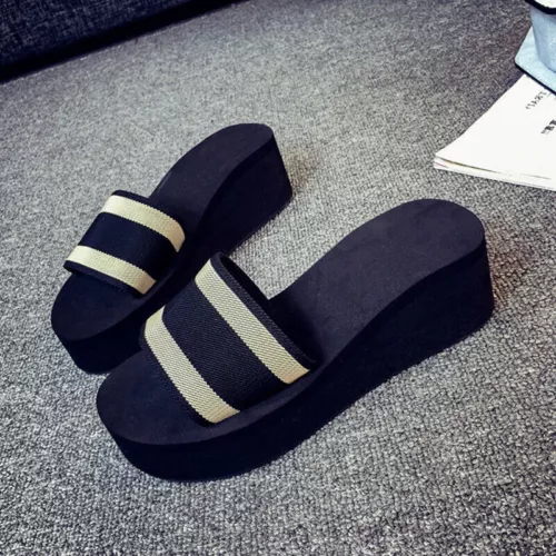 Sandalias de plataforma de cuña de verano para mujer Chanclas Sandalias planas Informales Zapatos de playa - Imagen 4 de 11