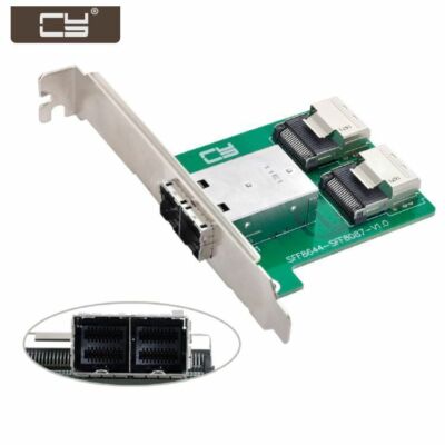CY Dual Ports Mini SAS HD SFF-8644 to Internal Mini SAS SFF-8087 PCBA Adapter