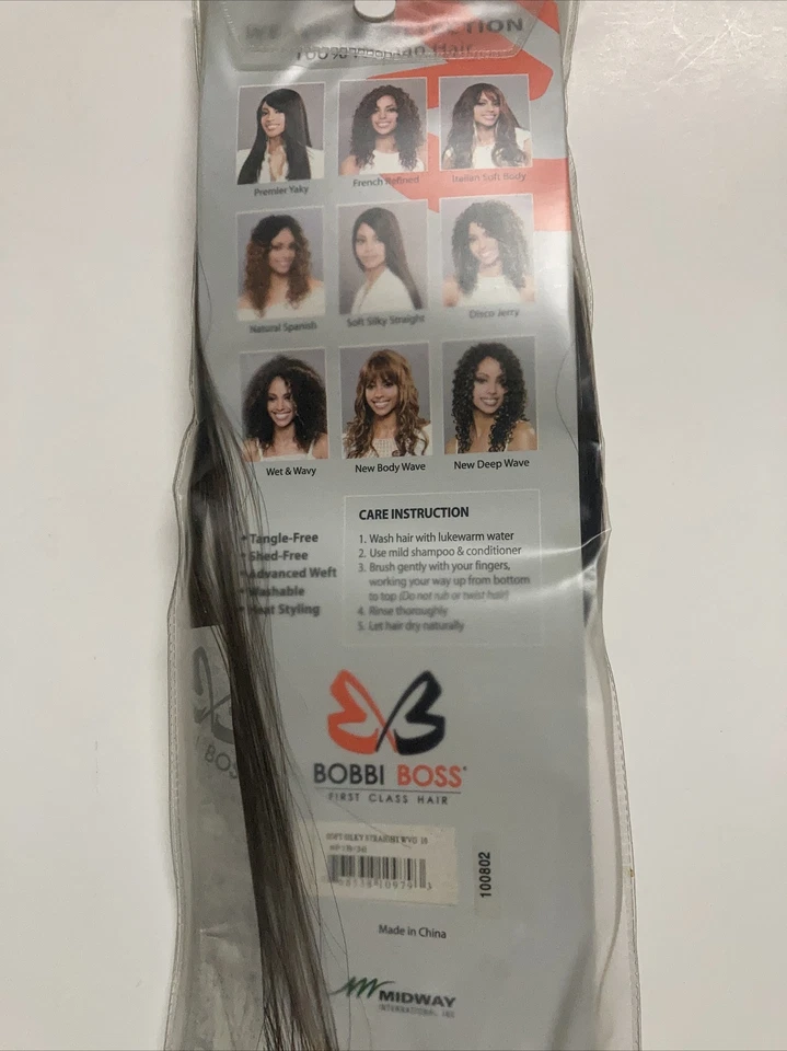 Bobbi Boss 100% Human Hair for Weaving Soft Silky Straight 10" Color: P1B/30  - Image 3 of 4
