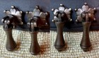 4 Antique Vintage Gold Brass Tear Drop Drawer handle Hardware Pull Knobs cabinet