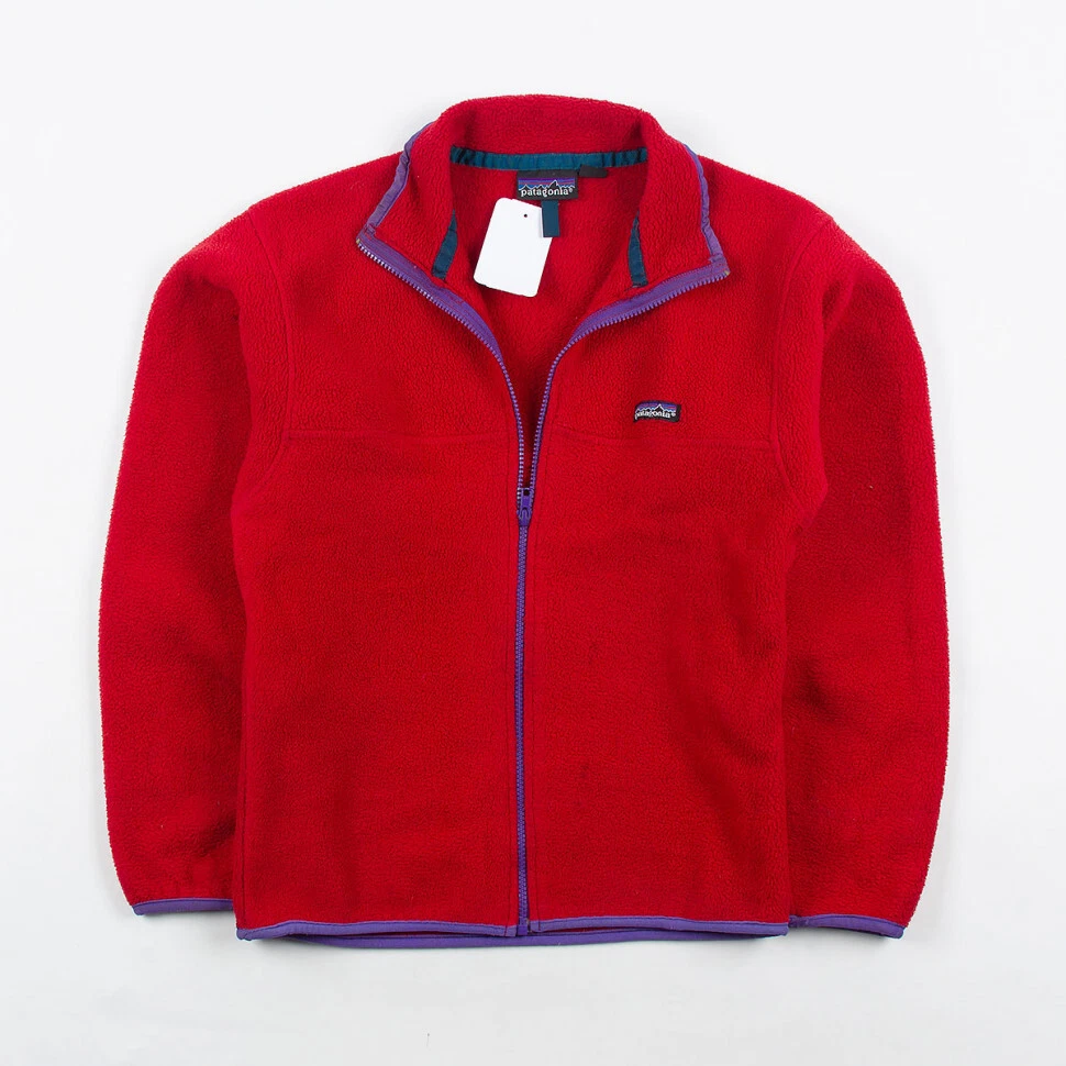 Patagonia vintage full zip fleece jacket RED S