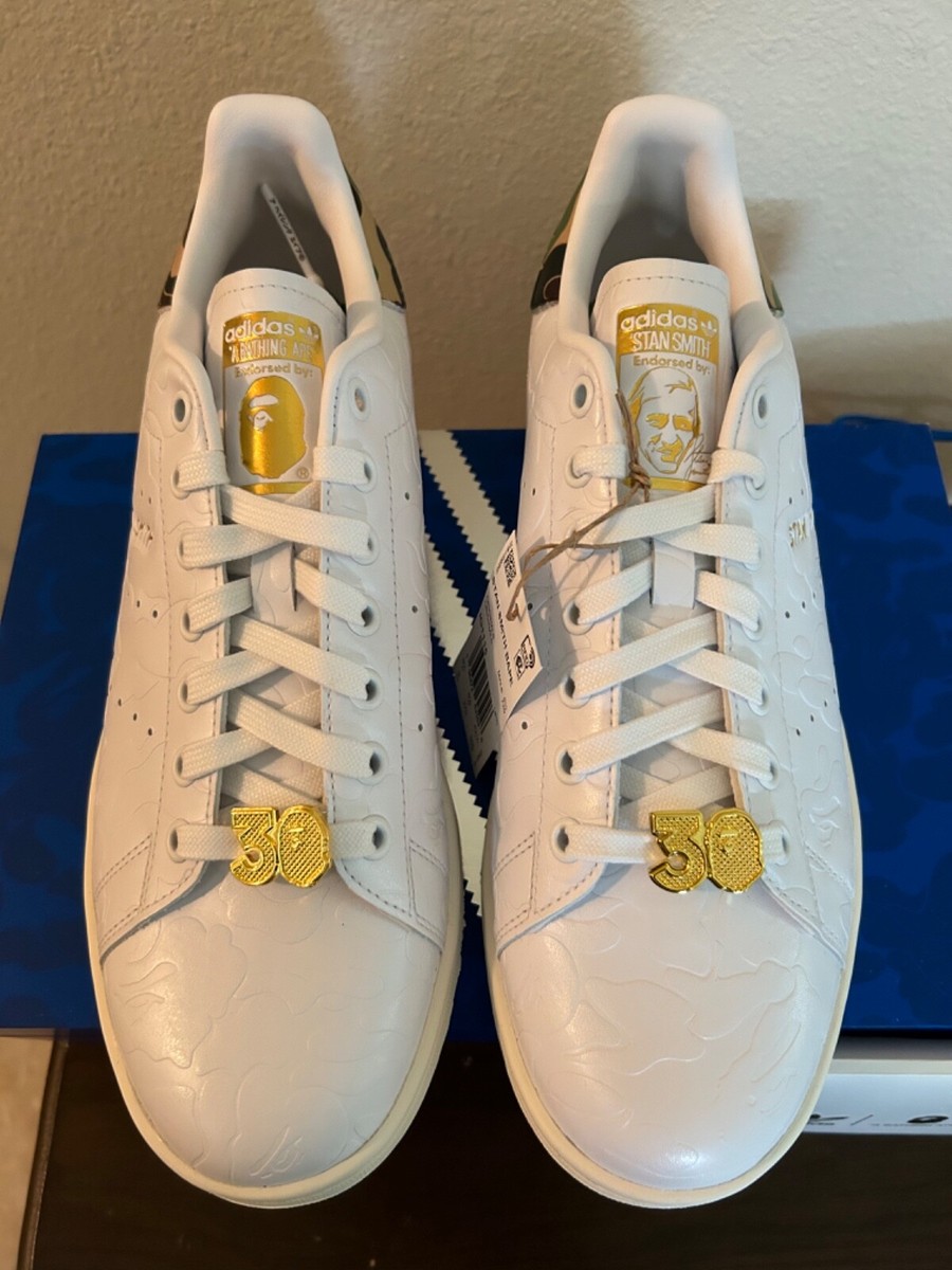 新品 ✨ ADIDAS STAN SMITH G BAPE 白 US9 27.5 A BATHING BAPE X ADIDAS STAN SMITH GOLF SHOES 27.5CM UK9 US9